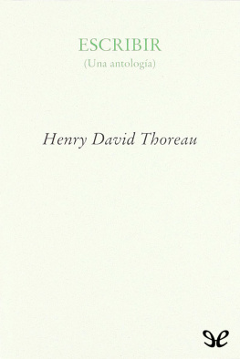 Henry David Thoreau Escribir