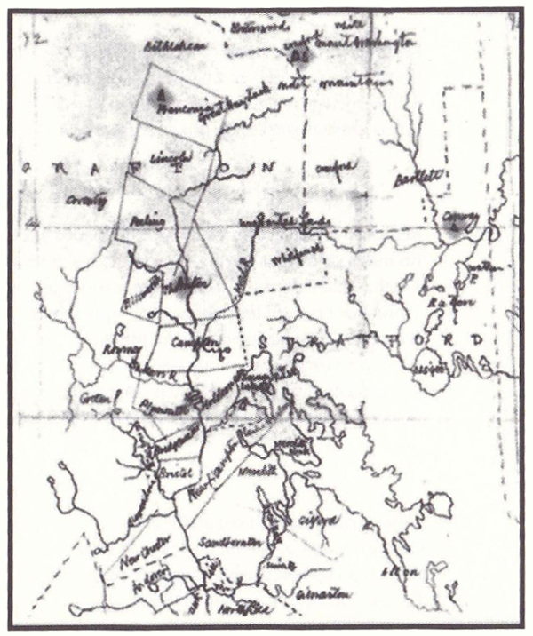 Detalle del mapa hecho por el propio Thoreau durante su viaje por los ríos - photo 8