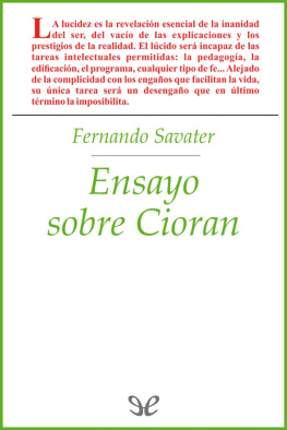 Fernando Savater Ensayo sobre Cioran