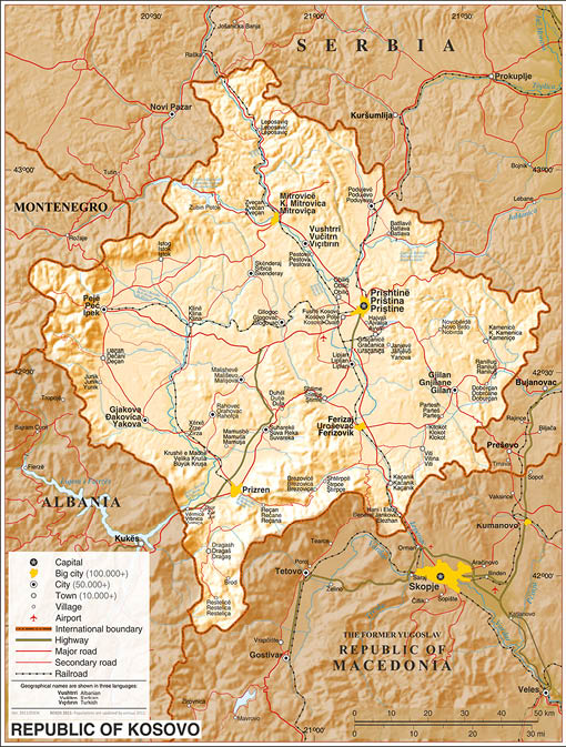 Mapa de Kosovo En 1991 los albaneses que eran el 90 de la población se - photo 1