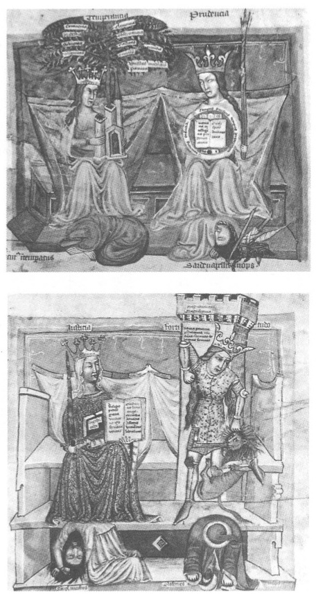Lám 4 a Templanza Prudencia b Justicia Fortaleza En un manuscrito - photo 4