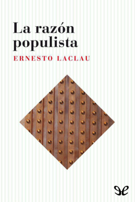 Ernesto Laclau La razón populista