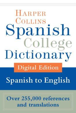 HarperCollins Publishers HarperCollins Spanish-English College Dictionary (Harper Collins Spanish College Dictionary)