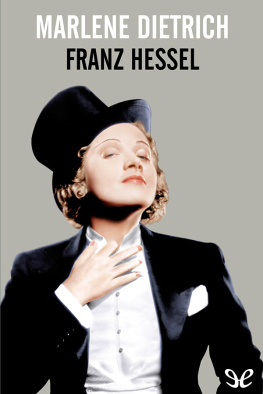 Franz Hessel Marlene Dietrich