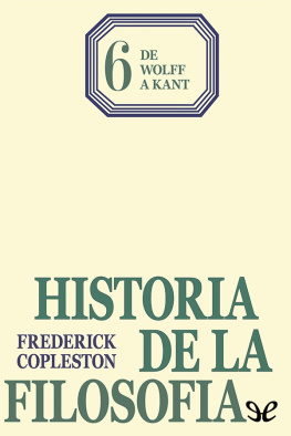 Frederick Copleston De Wolff a Kant