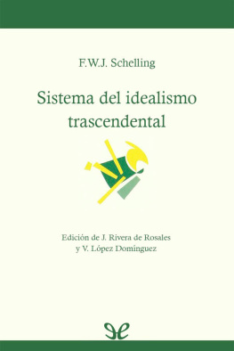 Friedrich Schelling Sistema del idealismo trascendental