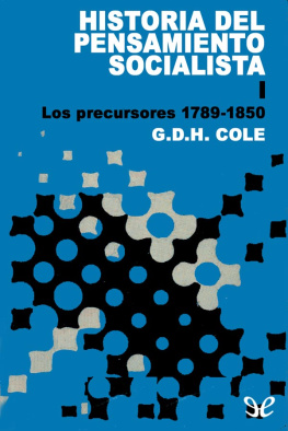 G. D. H. Cole - Historia del pensamiento socialista - I
