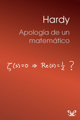 G. H. Hardy - Apología de un matemático