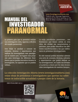 Miguel Ángel Segura Manual del investigador paranormal