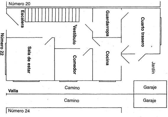 Plano de la planta baja de Leven Road número 22 Dawlington Southampton con - photo 3