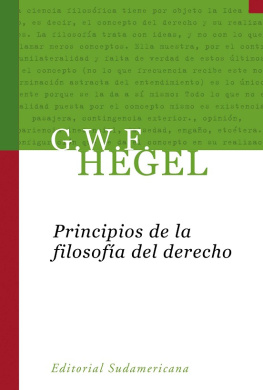 Hegel - Principios de la filosofía del derecho