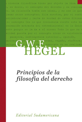 Hegel Principios de la filosofía del derecho