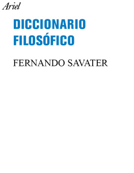 Savater - Diccionario filosófico