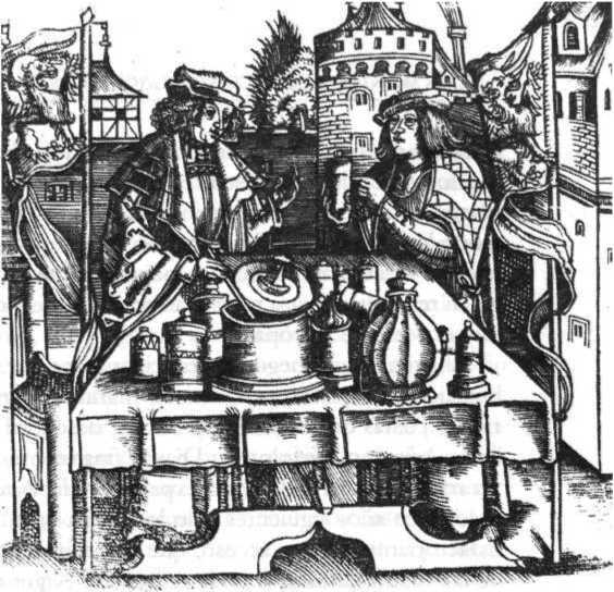 Preparando la triaca de Hieronymus Brunschwygk Este grabado de 1531 - photo 13