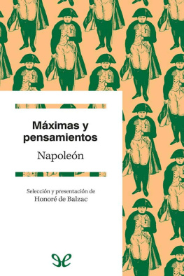 Napoleón Bonaparte Máxima y pensamientos