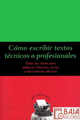 Felipe Dintel Cómo escribir textos técnicos o profesionales