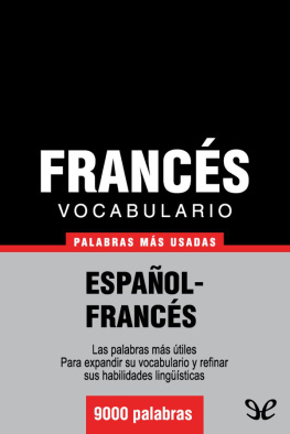 AA. VV. Vocabulario Francés
