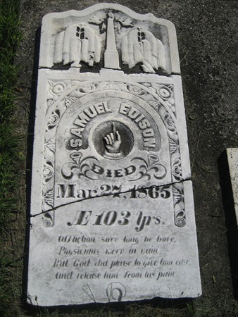 Samuel Edison abuelo de Thomas Edison murió en 1865 y fue enterrado en el - photo 2