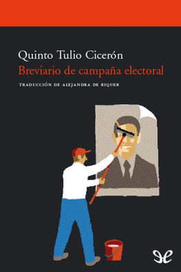 Quinto Tulio Cicerón Breviario de campaña electoral