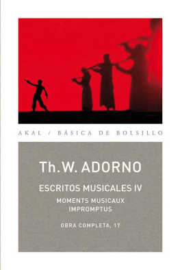 Theodor W. Adorno Escritos musicales IV