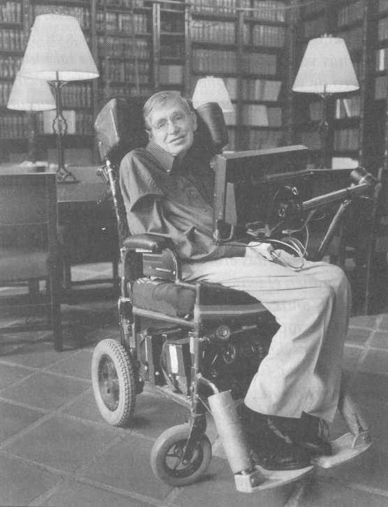 Stephen Hawking en 2001 Hablando del universo Vivimos en un universo - photo 1