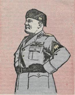 Ilustración 1 Retrato de Benito Mussolini quien luce en el gorro y en el - photo 2