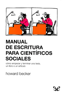 Howard Becker Manual de escritura para científicos sociales