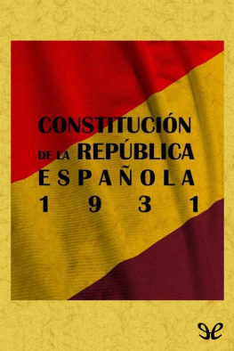 Las Cortes Constituyentes Constitución de la República española 1931