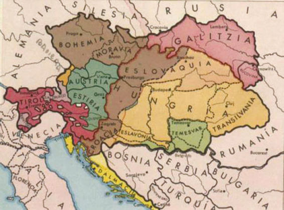 Un mapa caleidoscópico las provincias y regiones de Austria-Hungría en 1867 - photo 2