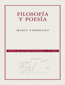 María Zambrano Filosofía y poesía