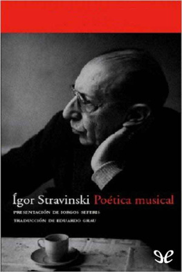 Ígor Stravinski - Poética musical