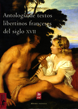 Varios Antologia De Textos Libertinos Franceses Del Siglo XVII