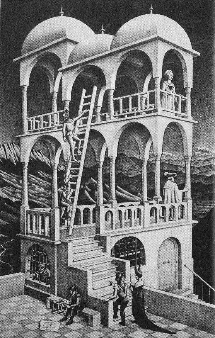 Escher M C Belvedere Litografía Reproducción por cortesía de Vorpal - photo 2