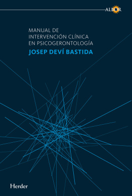 Josep Deví Manual de intervención clínica en psicogerontología