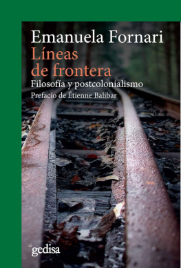 Emanuela Líneas de frontera: Filosofía y postcolonialismo