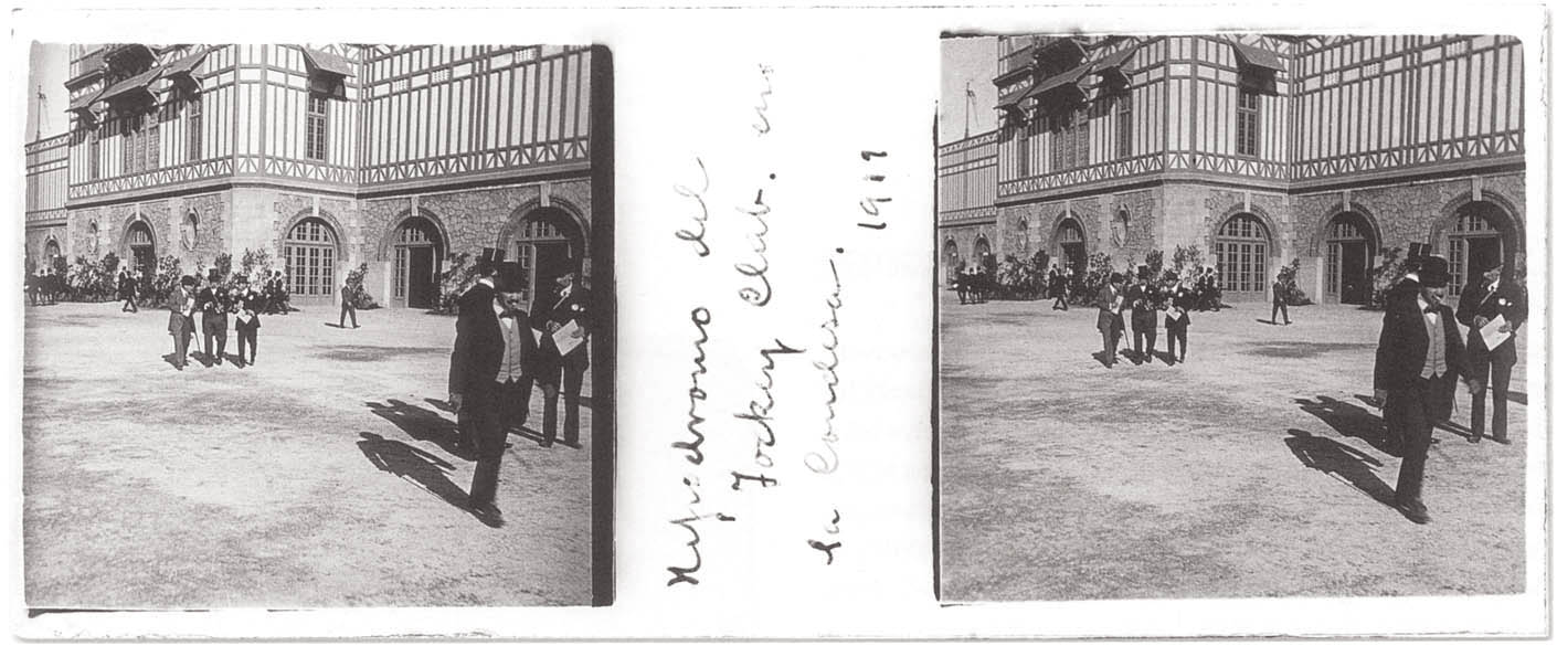 Hipódromo del Jockey Club en La Condesa 1911 Placa positiva estereoscópica en - photo 6