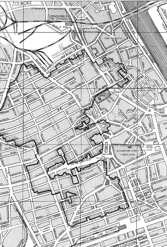 Mapa de la Varsovia de 1941 Primera página de la copia mecanografiada - photo 9