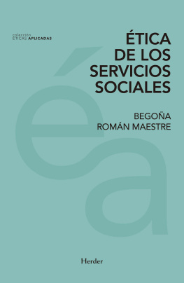 Begoña Román - Ética de los servicios sociales
