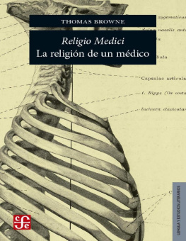 Thomas Browne Religio medici. La religión de un médico