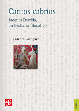 Federico Rodríguez - Cantos cabríos. Jacques Derrida, un bestiario filosófico