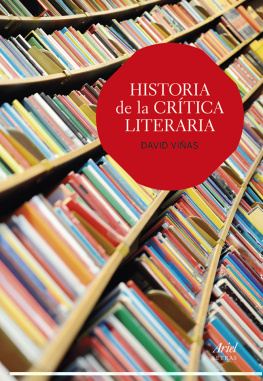David Viñas Piquer - Historia de la crítica literaria