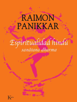 Raimon Pannikar Espiritualidad hindú