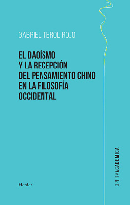 Gabriel Terol Rojo El daoísmo y la recepció del pensamiento chino en la filosofía occidental