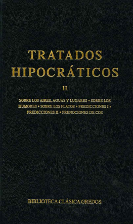 Varios Autores Tratados hipocráticos II (Biblioteca Clásica Gredos)
