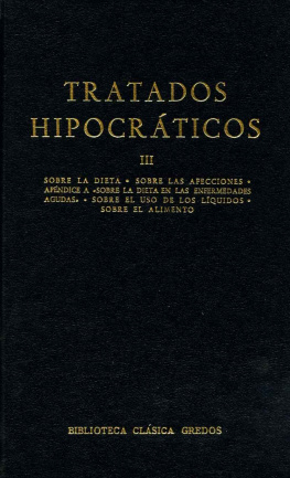 Varios Autores Tratados hipocráticos III (Biblioteca Clásica Gredos)