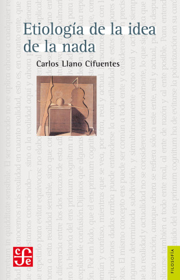 Carlos Llano Cifuentes - Etiología de la idea de la nada
