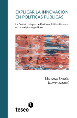 Mariana Saidó (compiladora) - Explicar la innovació en políticas públicas