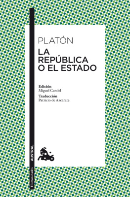 Platón La República o El Estado