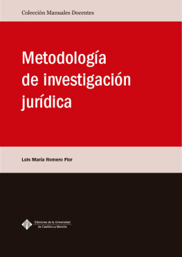 Luis María Romero Flor Metodología de investigación jurídica
