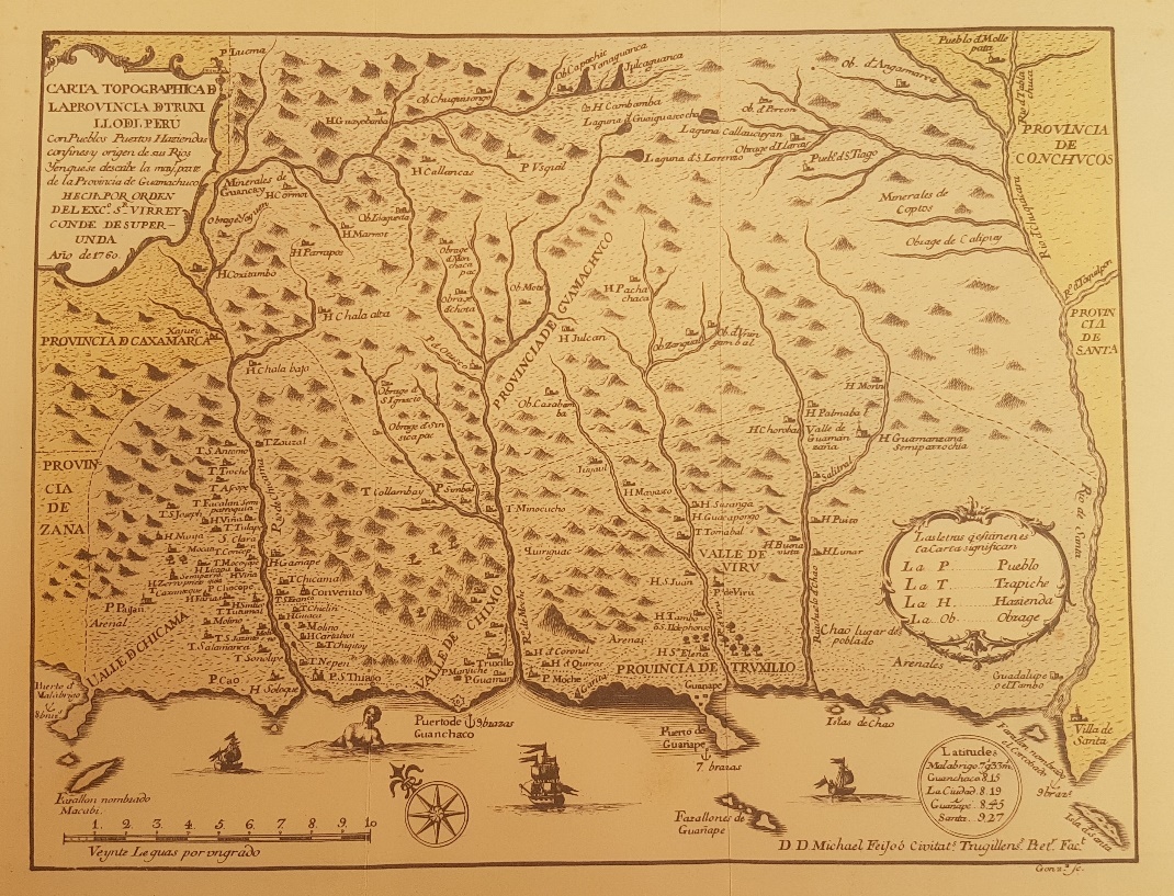 1760 Carta topográfica de la provincia de Trujillo en Feyjóo 1763 Relación - photo 2